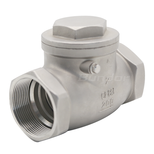 Thread swing check valve